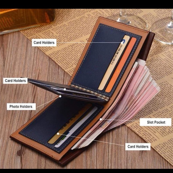 ⛱ 3/$15 Fuerdanni Brown Vegan Leather Wallet - Picture 3 of 6